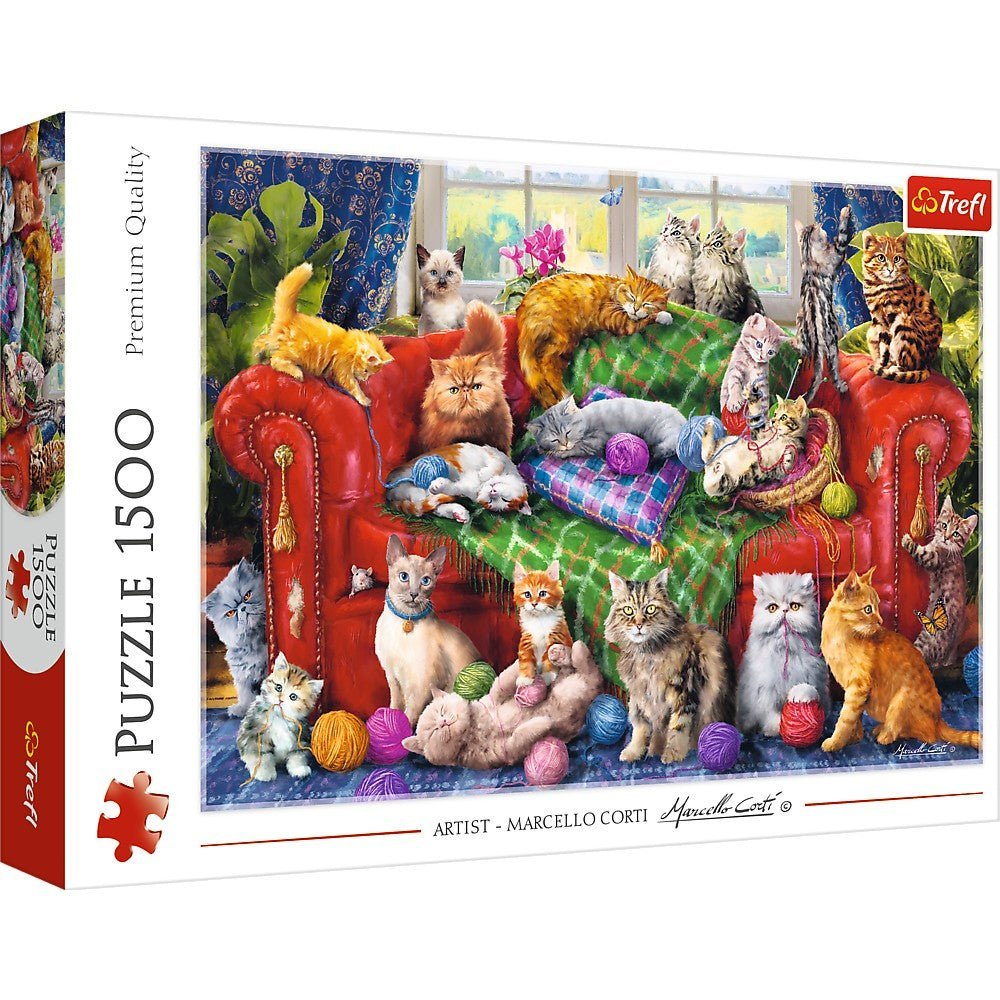 Puzzle Trefl 1500 Pisicutele pe canapea - Publisol.ro