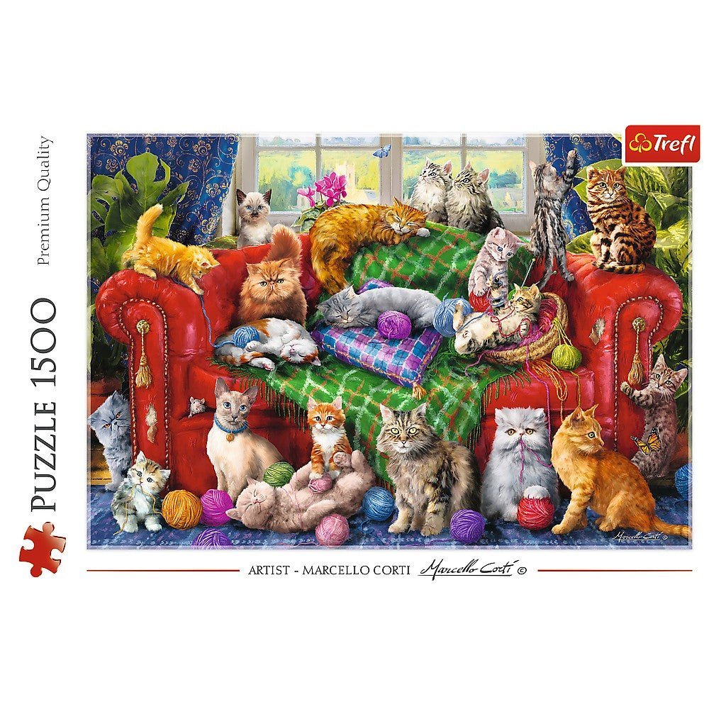 Puzzle Trefl 1500 Pisicutele pe canapea - Publisol.ro