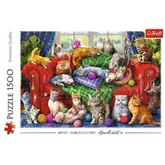 Puzzle Trefl 1500 Pisicutele pe canapea - Publisol.ro
