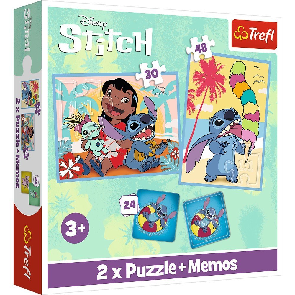 Puzzle Trefl 2 in 1 Memo Moomin Disney Stitch lilo - Publisol.ro