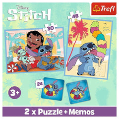 Puzzle Trefl 2 in 1 Memo Moomin Disney Stitch lilo - Publisol.ro