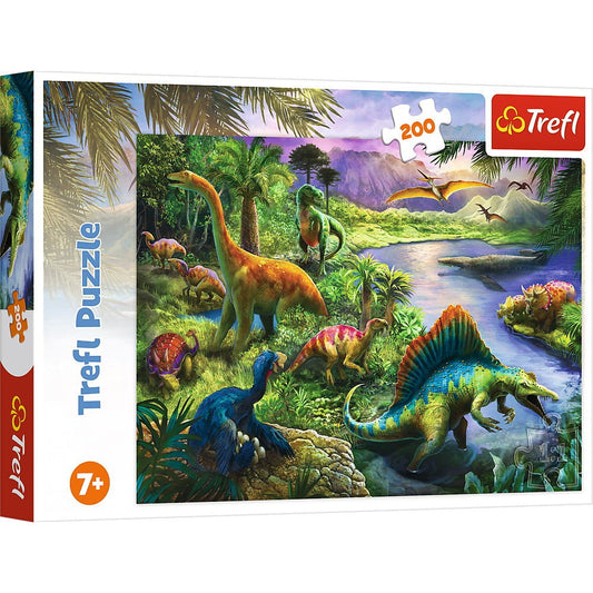 Puzzle trefl 200 lumea dinozaurilor, Trefl - Publisol.ro