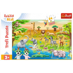 Puzzle Trefl 24 maxi babies and the bear safari - Publisol.ro