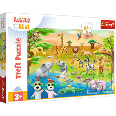 Puzzle Trefl 24 maxi babies and the bear safari - Publisol.ro