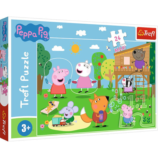Puzzle trefl 24 maxi peppa pig distractia din iarba, Trefl - Publisol.ro