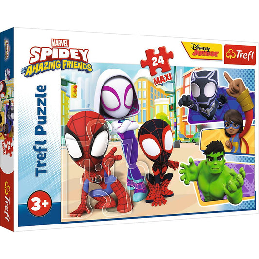 Puzzle trefl 24 maxi spidey si prietenii lui extraordinari, Trefl - Publisol.ro