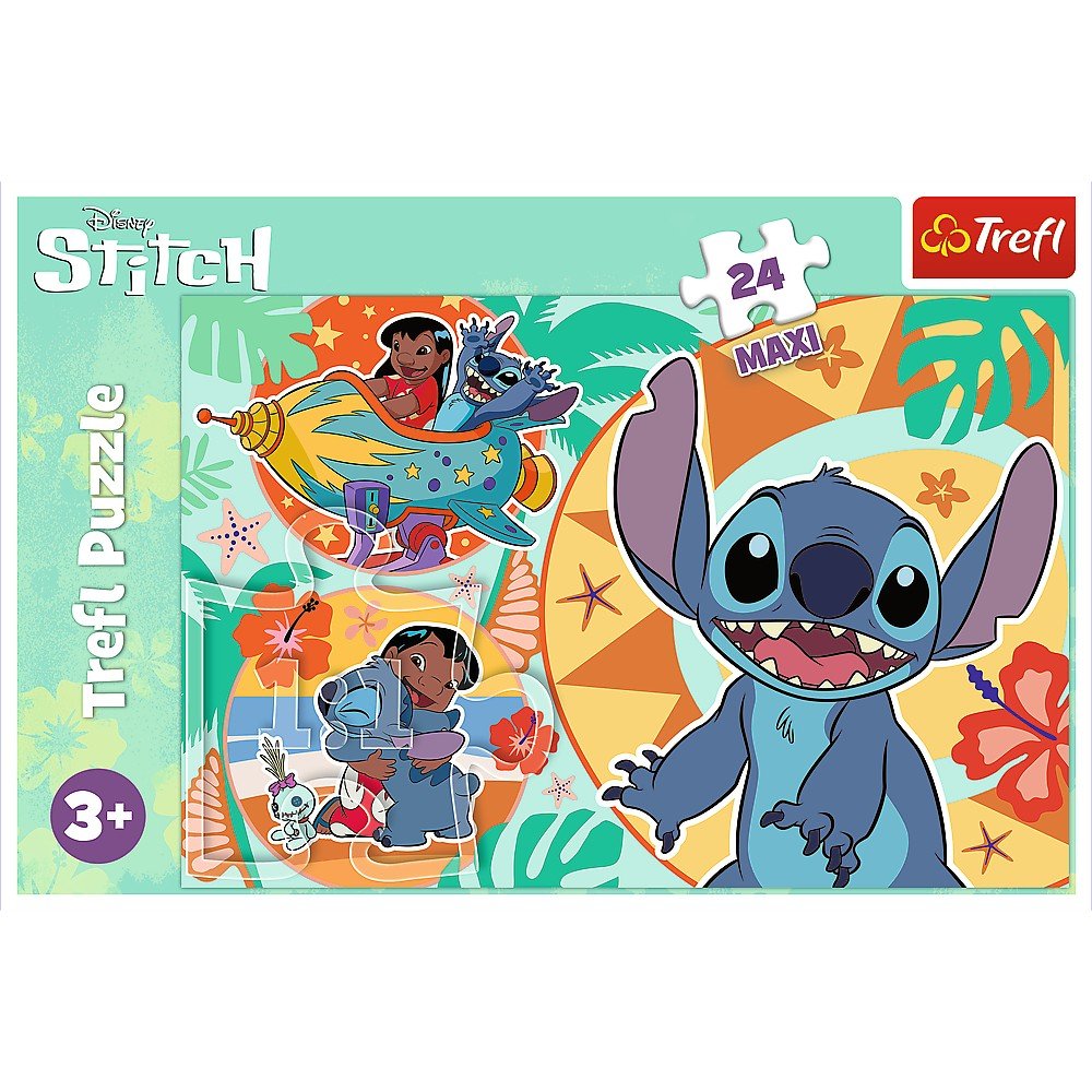 Puzzle Trefl 24 maxi Stitch ziua vesela a lui lilo si Stitch - Publisol.ro