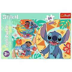 Puzzle Trefl 24 maxi Stitch ziua vesela a lui lilo si Stitch - Publisol.ro