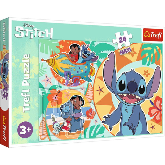 Puzzle Trefl 24 maxi Stitch ziua vesela a lui lilo si Stitch - Publisol.ro