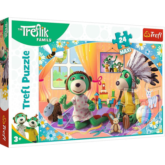 Puzzle trefl 24 maxi treflik familia fericita, Trefl - Publisol.ro