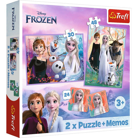 Puzzle trefl 2in1 memo disney frozen printesele si taramul lor, Trefl - Publisol.ro