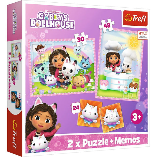 Puzzle trefl 2in1 memo gabbys dollhouse gabi si prietenii ei, Trefl - Publisol.ro