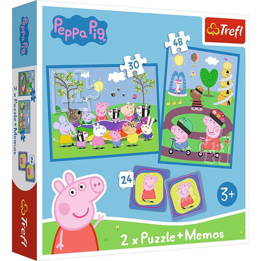 Puzzle trefl 2in1 memo peppa pig momentele fericite, Trefl - Publisol.ro