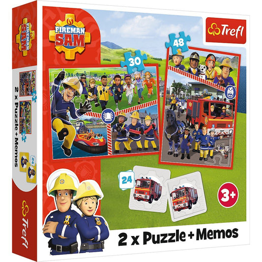 Puzzle trefl 2in1 memo pompierul sam echipa pompierilor , Trefl - Publisol.ro