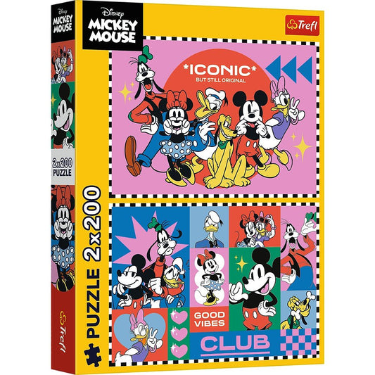 Puzzle trefl 2x200 disney mickey mouse timp cu prietenii, Trefl - Publisol.ro