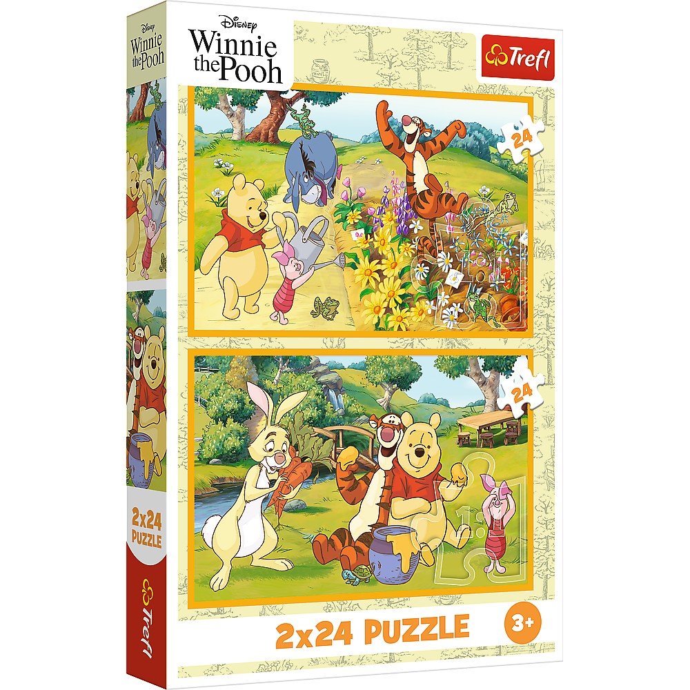 Puzzle Trefl 2x24 Disney Winnie the pooh zi de joaca cu Winnie si prietenii - Publisol.ro
