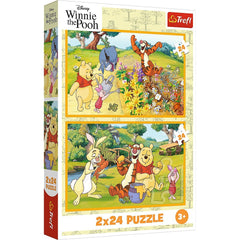 Puzzle Trefl 2x24 Disney Winnie the pooh zi de joaca cu Winnie si prietenii - Publisol.ro