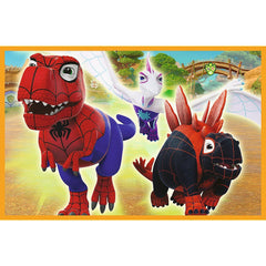 Puzzle Trefl 2x24 spidey and his amazing friends dino - webs spidey si dinozaurii - Publisol.ro