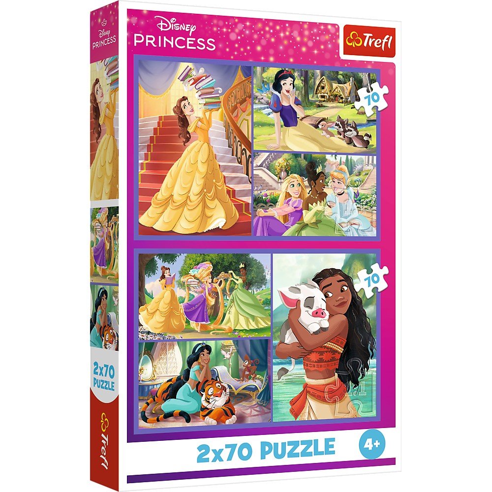 Puzzle Trefl 2x70 Disney princess viata printeselor Disney - Publisol.ro