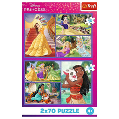 Puzzle Trefl 2x70 Disney princess viata printeselor Disney - Publisol.ro