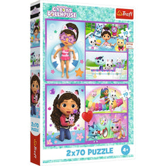 Puzzle Trefl 2x70 Gabbys Dollhouse aventurile lui Gabby - Publisol.ro