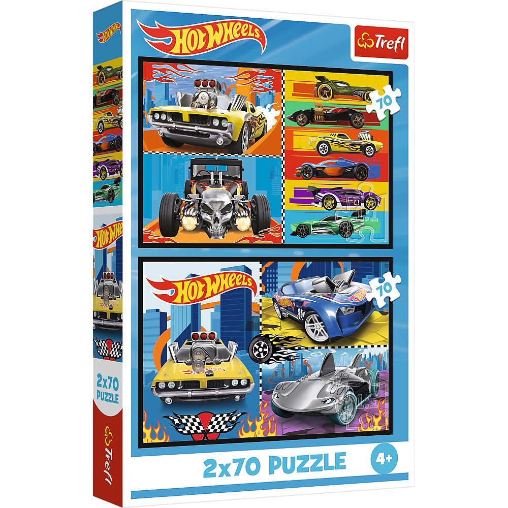 Puzzle Trefl 2x70 Hot Wheels masini - Publisol.ro