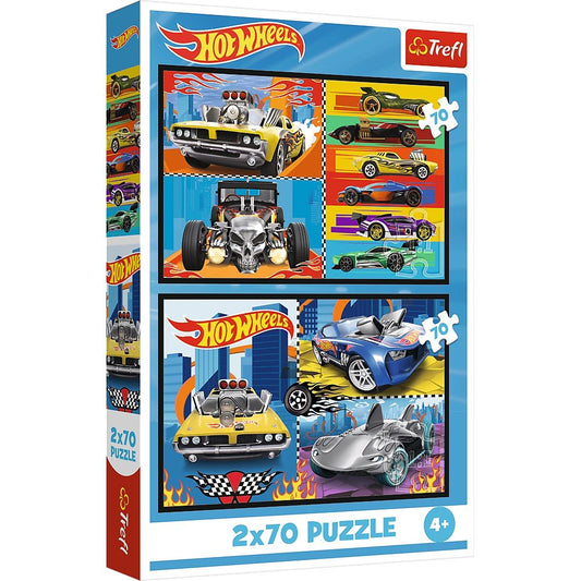 Puzzle Trefl 2x70 Hot Wheels masini - Publisol.ro
