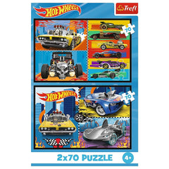 Puzzle Trefl 2x70 Hot Wheels masini - Publisol.ro