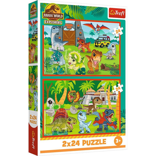 Puzzle Trefl 2x70 Jurassic world universul Jurassic park - Publisol.ro