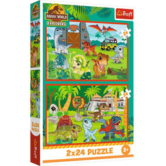 Puzzle Trefl 2x70 Jurassic world universul Jurassic park - Publisol.ro