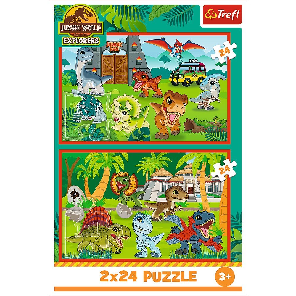 Puzzle Trefl 2x70 Jurassic world universul Jurassic park - Publisol.ro