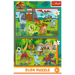 Puzzle Trefl 2x70 Jurassic world universul Jurassic park - Publisol.ro