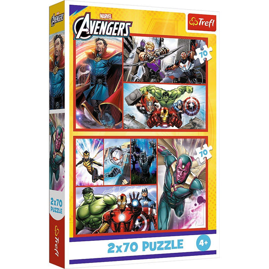 Puzzle Trefl 2x70 Marvel Avengers misiunea super eroilor Marvel Avengers - Publisol.ro