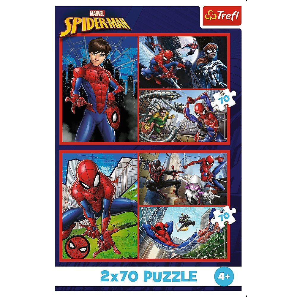 Puzzle Trefl 2x70 Marvel Spider - man aventurile lui Spider - man - Publisol.ro