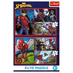 Puzzle Trefl 2x70 Marvel Spider - man aventurile lui Spider - man - Publisol.ro