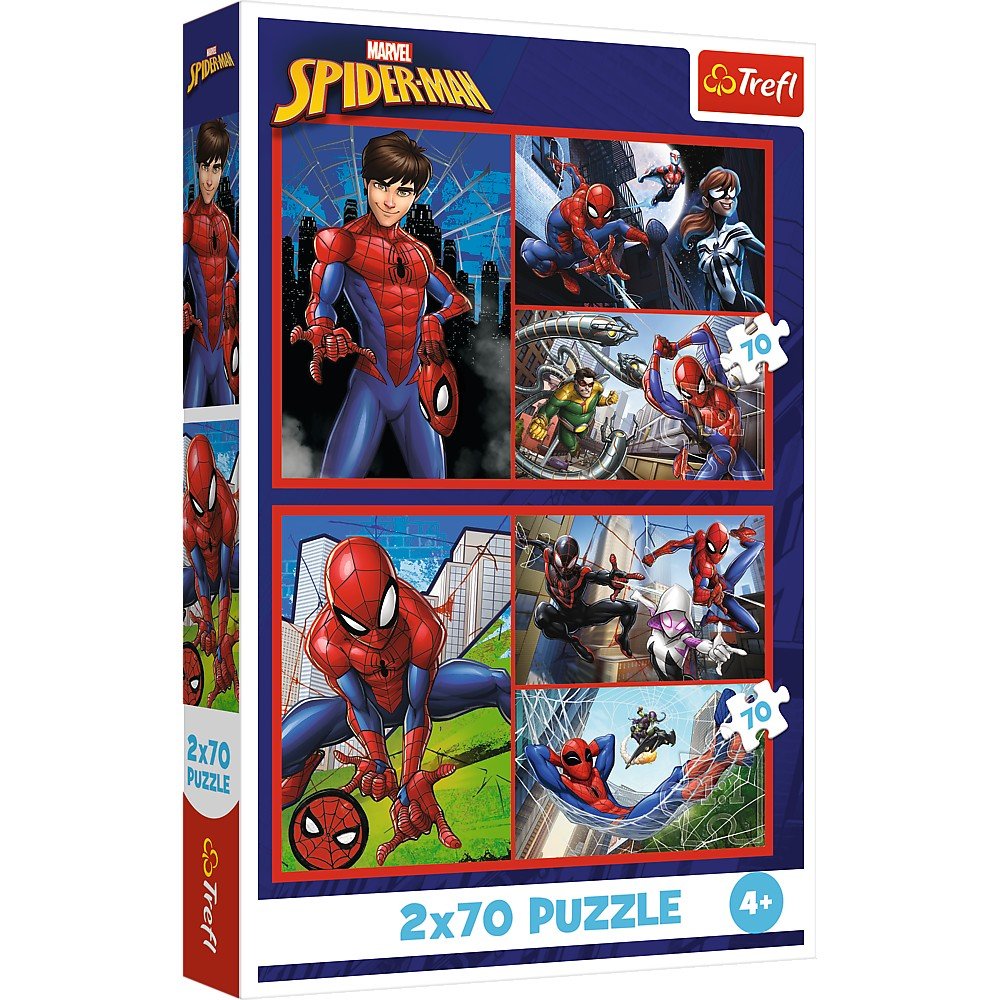 Puzzle Trefl 2x70 Marvel Spider - man aventurile lui Spider - man - Publisol.ro