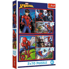 Puzzle Trefl 2x70 Marvel Spider - man aventurile lui Spider - man - Publisol.ro