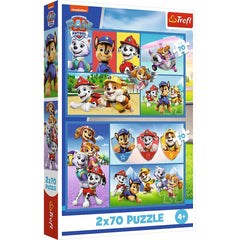 Puzzle Trefl 2x70 patrula catelusilor echipa catelusilor - Publisol.ro