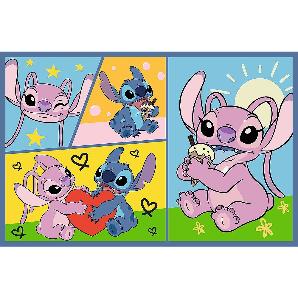 Puzzle Trefl 2x70 Stitch nu exista plictiseala cu Stitch - Publisol.ro