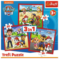 Puzzle Trefl 3 in 1 patrula catelusilor catelusii fericiti - Publisol.ro