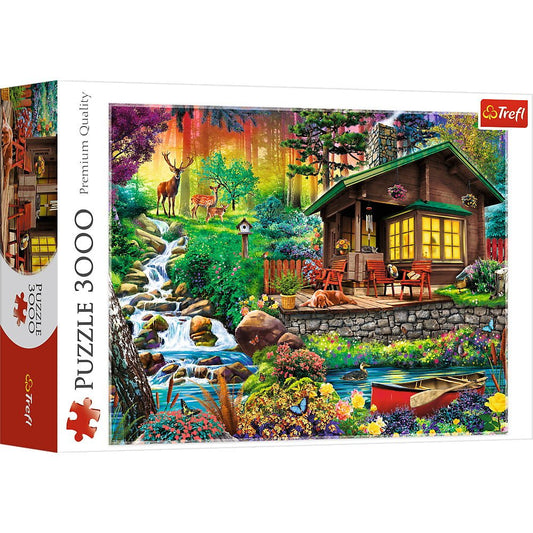 Puzzle trefl 3000 cabana din padure, Trefl - Publisol.ro
