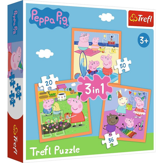 Puzzle trefl 3in1 inventiva peppa pig, Trefl - Publisol.ro
