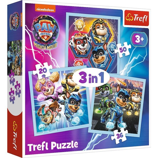 Puzzle trefl 3in1 patrula catelusilor puterea cateilor, Trefl - Publisol.ro