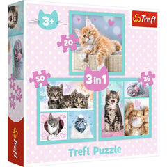 Puzzle trefl 3in1 pisicutele dragalase, Trefl - Publisol.ro