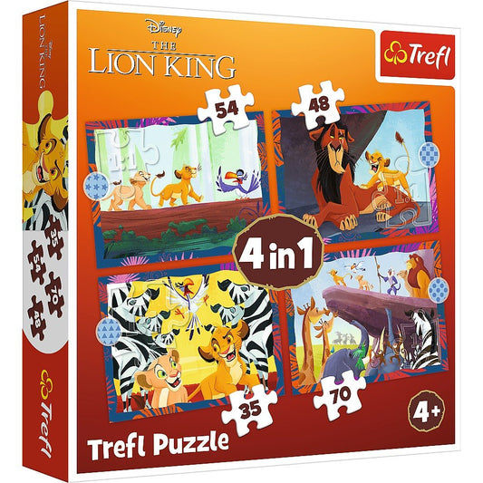 Puzzle Trefl 4 in1 Disney regele leu - Publisol.ro