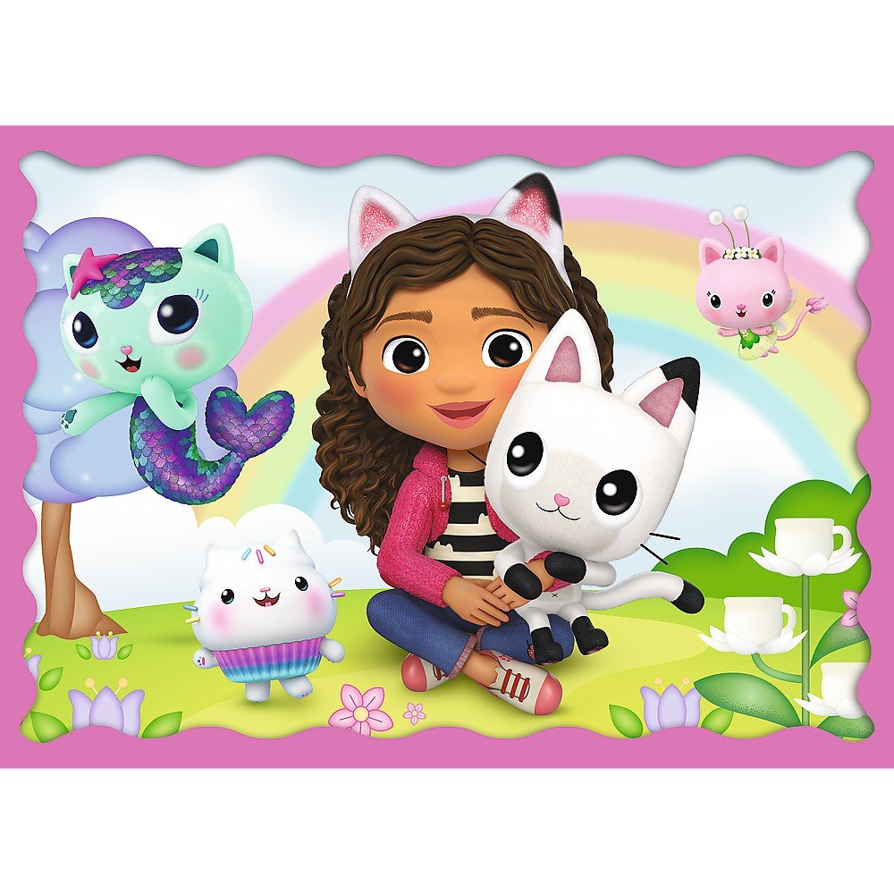 Puzzle Trefl 4 in1 Gabbys Dollhouse aventurile lui Gabby - Publisol.ro