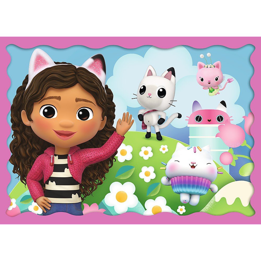Puzzle Trefl 4 in1 Gabbys Dollhouse aventurile lui Gabby - Publisol.ro