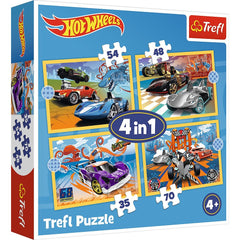 Puzzle Trefl 4 in1 Hot Wheels vehicule - Publisol.ro