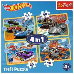 Puzzle Trefl 4 in1 Hot Wheels vehicule - Publisol.ro