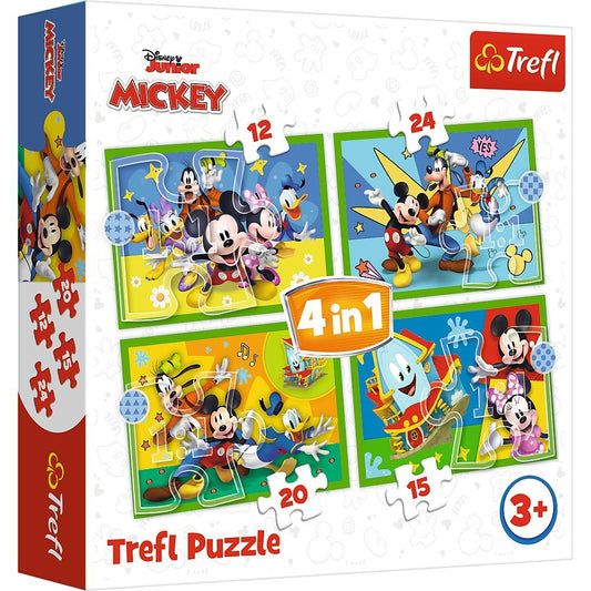 Puzzle Trefl 4 in1 Mickey Mouse si prietenii - Publisol.ro